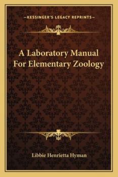 Paperback A Laboratory Manual For Elementary Zoology Book