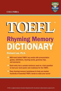 Paperback Columbia TOEFL Rhyming Memory Dictionary Book