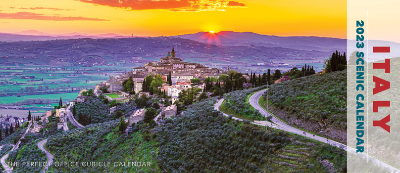 Calendar Italy 2023 Panoramic Wall Calendar Book