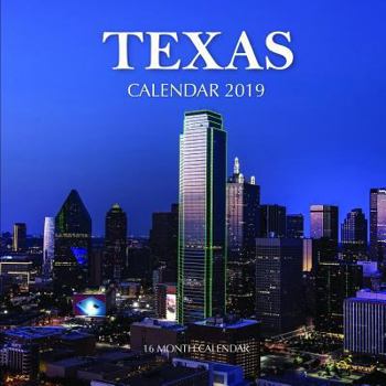 Paperback Texas Calendar 2019: 16 Month Calendar Book