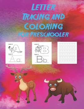 Paperback Letter_Tracing and Coloring for Preschooler: First Learn to Write workbook. Practice line tracing, pen control to trace and write ABC Letters (Colorin Book