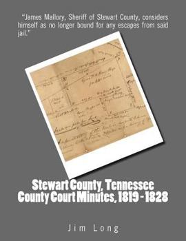 Paperback Stewart County, Tennessee County Court Minutes, 1819 - 1828 Book