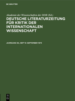 Hardcover 9/1/73 [German] Book