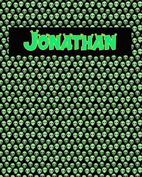 Paperback 120 Page Handwriting Practice Book with Green Alien Cover Jonathan: Primary Grades Handwriting Book