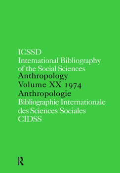 Hardcover Ibss: Anthropology: 1974 Vol 20 Book