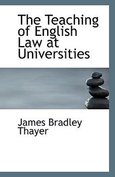 Paperback The Teaching of English Law at Universities Book