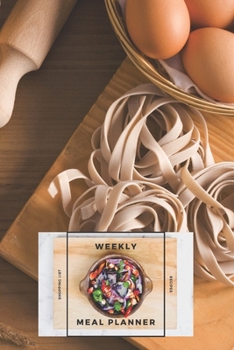 Weekly Meal Planner Shopping List and Recipes: Organizer for 40 Weeks | On the Table Collection – Pasta | 6” x 9”, 122 Pages