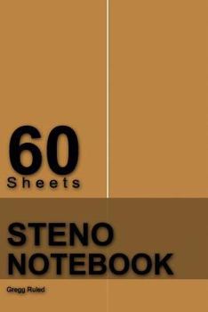 Steno Notebook: 6" x 9", 60 Sheets, Writing Pad for Notes, Gregg Ruled, (Tan)-[Professional Binding]