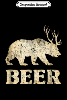 Composition Notebook: Bear Deer Funny Vintage  Journal/Notebook Blank Lined Ruled 6x9 100 Pages