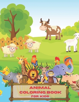 Paperback Animal Coloring Book for Kids: My First Animal Coloring Book