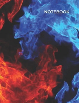 Notebook: Large Lined Journal to Write in, Red & Blue Watercolor Cover. Great for Writing & Doodle Diaries 109 Pages (8.5 x 11) Gift Idea