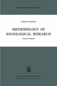 Paperback Methodology of Sociological Research: General Problems Book
