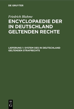 Hardcover System Des in Deutschland Geltenden Strafrechts [German] Book