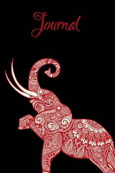 Journal : Unique Elephant Notebook/Journal-6x9-100-Pages-Classic Wide-Ruled-Glossy Cover-Unique Elephant Gift for Women, Kids or Animal Lovers