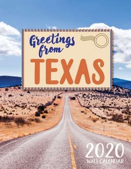 Paperback Greetings from Texas 2020 Wall Calendar Book
