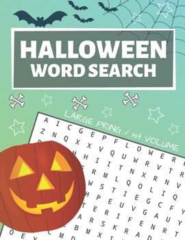 Paperback Halloween Word Search: Puzzle Book Large Print - 80 Halloween Puzzles Book
