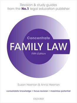 Paperback Family Law Concentrate: Law Revision and Study Guide Book