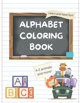 Paperback Cute Animal Alphabet Pictures Words Coloring Book for Kids Book