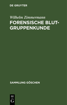 Hardcover Forensische Blutgruppenkunde [German] Book