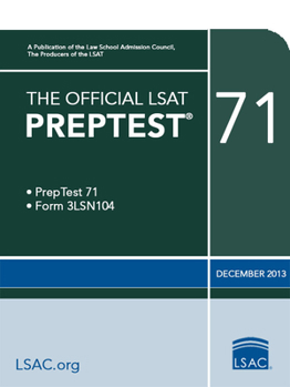 Paperback The Official LSAT Preptest 71: (dec. 2013 LSAT) Book