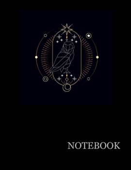 Paperback Brilliant Golden Owl Mandala Black Notebook- Brilliant Golden Owl Black Notebook Grid Sturdy High Quality Premium White Paper 8.5x11 pages- Notebook F Book