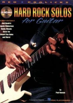 Paperback Hard Rock Solos for Guitar [With CD] Book