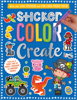 Paperback Sticker Color Create (Blue) Book