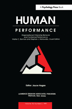 Paperback Organizational Citizenship Behavior and Contextual Performance (Human Performance, Vol 10, Number 2) Book