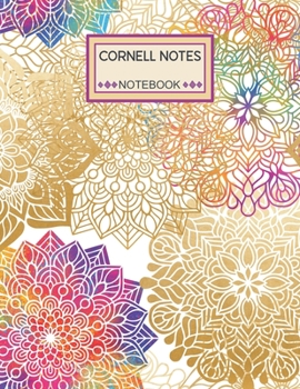 Paperback Cornell Notes Notebook: Large College Ruled Cornell Notebook Paper Index and Numbered Page Interior: Mandala Book