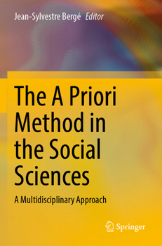 Paperback The a Priori Method in the Social Sciences: A Multidisciplinary Approach Book