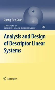 Hardcover Analysis and Design of Descriptor Linear Systems Book