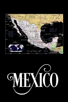 Paperback Mexico: Map of Mexico Notebook Book