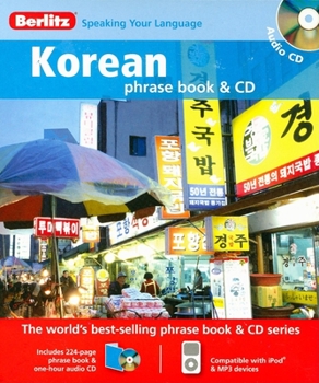 Paperback Berlitz Korean Phrase Book & CD Book