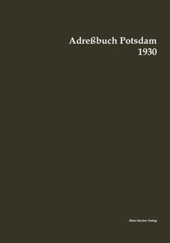 Paperback Adreßbuch Potsdam 1930 [German] Book