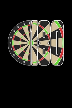 Paperback 180: Liniertes Notizbuch A5 - Dart Notizbuch I Dartspieler Team Mannschaft Sport Dartscheibe Geschenk [German] Book