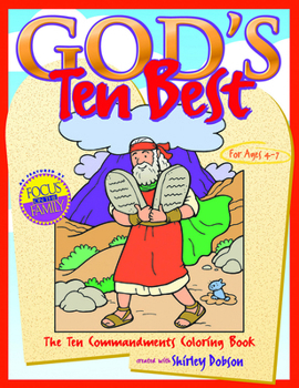 Paperback God's Ten Best: The Ten Commandments Coloring Book