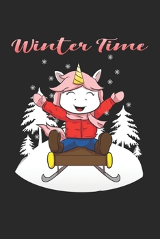 Winter Time Sketchbook: Unicorn Cover Diary Journal 6x9 inches with 120 Blank Pages For Drawing, Painting Or Sketching