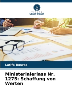 Paperback Ministerialerlass Nr. 1275: Schaffung von Werten [German] Book