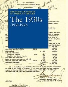 Hardcover Defining Documents in American History: The 1930s (1930-1939): Print Purchase Includes Free Online Access Book