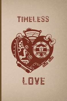 Paperback Timeless Love: Notebook Journal Composition Blank Lined Diary Notepad 120 Pages Paperback Pink And Brown Texture Steampunk Book