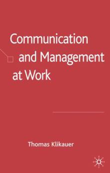 Hardcover Communication and Management at Work Book