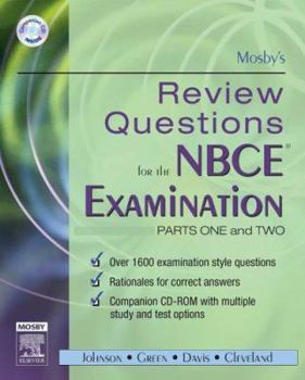 Paperback Mosby's Review Questions for the NBCE Examination: Parts I and II Book