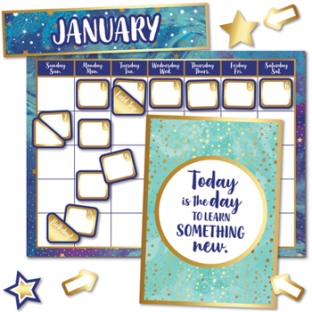 Wall Chart Galaxy Calendar Bulletin Board Set Book