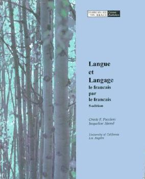 Hardcover Langue Et Langage/Le Francais Par Le Francais Book