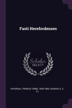 Paperback Fasti Herefordenses Book