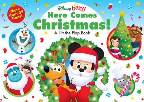 Board book Disney Baby: Here Comes Christmas!: A Lift-The-Flap Book