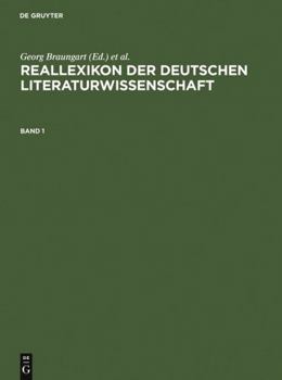 Perfect Paperback Reallexikon Der Deutschen Literaturwissenschaft [German] Book