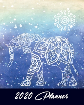 Paperback Twenty20 Planner: and Calendar - Elefant Mandala On Watercolour - Business, Professional and Personal Diary - Keep All Appointments In O Book