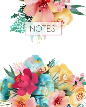 Paperback Notes: Modern Journals for Notes, Planning, & Journaling - White Flowers Blank Lined Notebook - College Ruled Modern Composit Book