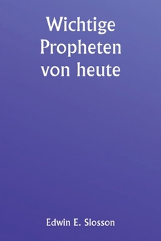 Paperback Wichtige Propheten von heute [German] Book